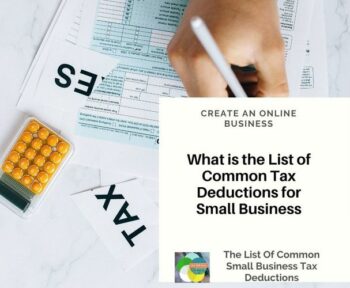 The List of Common Small Business Tax Deductions